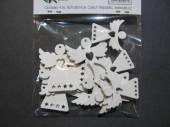 více - Dřevěná přízdoba anděl   mix 3-4cm   12ks