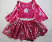 více - 2311 Šaty růžové se stříbrnými hvězdami  cca 5-6 let 