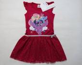 více - Bavl. šaty s tylovou sukní tm.růžové  My Little Pony  v.3roky   v.98