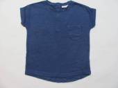 více - Dívčí tričko s kapsičkou modré žíhané NEXT  12-18m