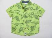 více - 1302 Nenošená košilka zeleno-žlutá s krokodýly  F+F  6-9m