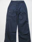 více - Plátěné kalhoty s širšími nohavicemi tm.modré   7-8 let  v,128
