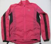 více - 1212 Lehká šusťáková bunda na běh, kolo bez podšívky černo-růžová, vzadu kapsička na zip   v.S/M