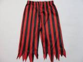 více - 0803 Pirátské kalhoty červeno-černý pruh   4-6 let  