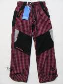 více - Pohodlné kalhoty v pase do gumy černo-růžově kárované   7 let  v.122