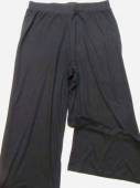 více - 2403 Krátké široké viskózové kalhoty černé, v pase do gumy  MYWEAR   v.M  