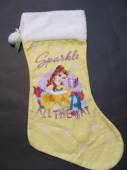 více - 2412 Velká vánoční bota žlutá s princeznou   v.58cm