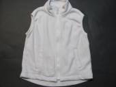 více - 2912 Vesta fleece na zip bílá   5-6 let   v.116