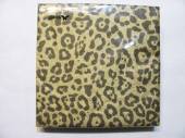 více - Ubrousky  3vrstvé - zlaté s leopardím vzorem       20ks