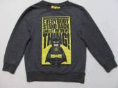 více - 0902 Mikina tm.šedě žíhaná s Lego Batmanem  PRIMARK   5-6 let   v.110/116
