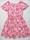 více - 0503 Viskózové šaty růžovo-bíle vzorované  PRIMARK   10 let   v.140
