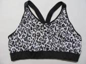 více - 1206 Velká sportovní podprsenka černo-bílý leopardí vzor   SHEIN   XXXL