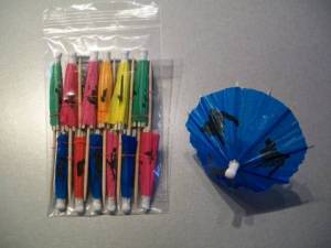 zvětšit obrázek - Papírové deštníčky barevné    12ks
