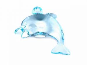 zvětšit obrázek - Plastový přívěšek delfín sv. modrý   18 x 25mm