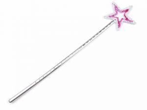 zvětšit obrázek - Kouzelná třpytivá hůlka s hvězdou   dl.35cm   2. jakost