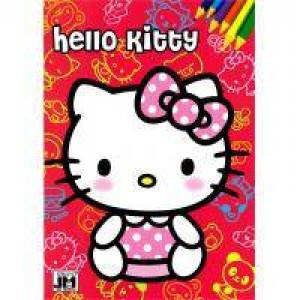 zvětšit obrázek - Malá omalovánka A5 s barevnou předlohou - Hello Kitty