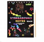 více - Vyškrabovací blok s duhovým podkladem  12 listů  13,5 x 20cm