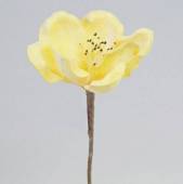 více - Dekorační květ  5 x 20cm - žlutý