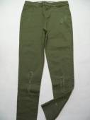 více - 1212  Elast.kalhoty khaki s dírami   DENIM 9-10 let