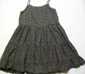 více - 1212 Viskózové šaty na ramínka černé drobný béžový vzor  NEXT  10 let  v.140