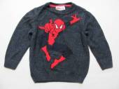 více - 0110 Žíhaný svetr se Spidermanem  /zašitá dirka/   18-24m  v.92