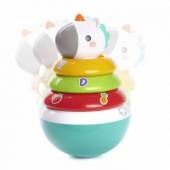 více - Roly poly kývací jednorožec s kroužky   v.18cm