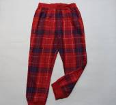 více - Dívčí flanelové pyžamové kalhoty červené kárované  M+S  7-8 let   