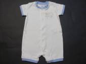 více - 2603 Letní body bílé sv.modré lemy  ZARA   6-9m