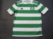 více - 0101 Silonové fotbalové tričko zeleno-bílý pruh  /flíčky/   ADIDAS   9-10 let  v.134/140