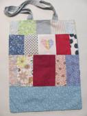 více - 1406 Velká plátěná taška patchwork   39 x 21cm